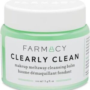 Farmacy Clearly Clean Makeup Meltaway Cleansing Balm - Green and White